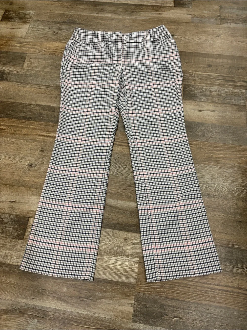 New York & Co 7th Ave Dress Pants Sz 12 Set of 3 Check Print Work Career Office